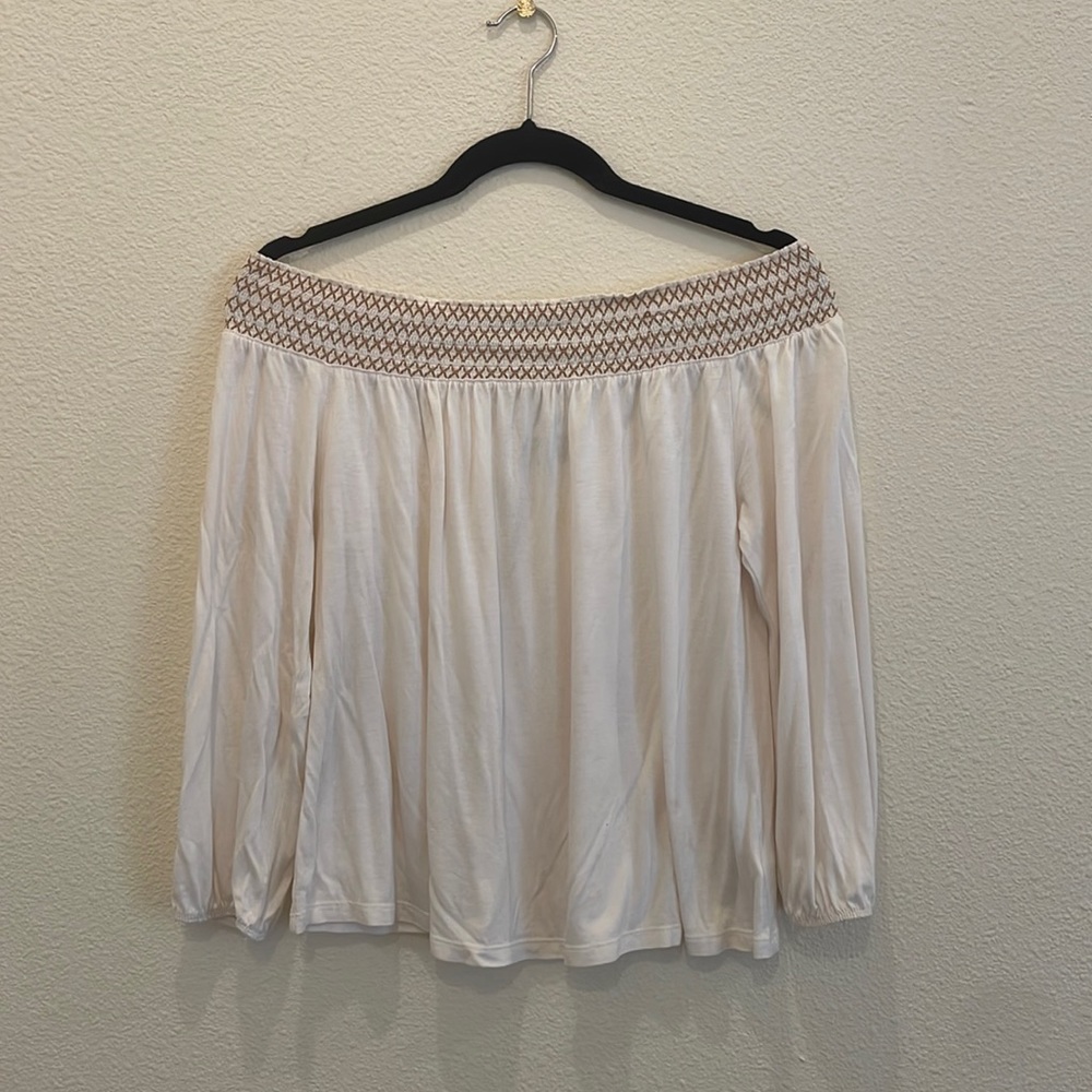 Off-The-Shoulder Smocked Women’s Top